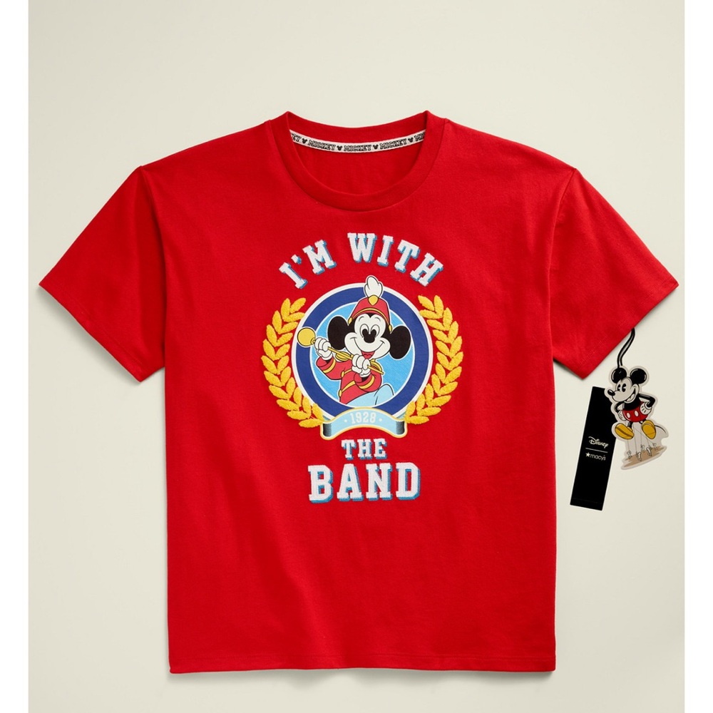 Adult Unisex Mickey Mouse I'm with The Band Graphic T-Shirt